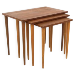 Tables gigognes scandinave en teck, Suède, 1960