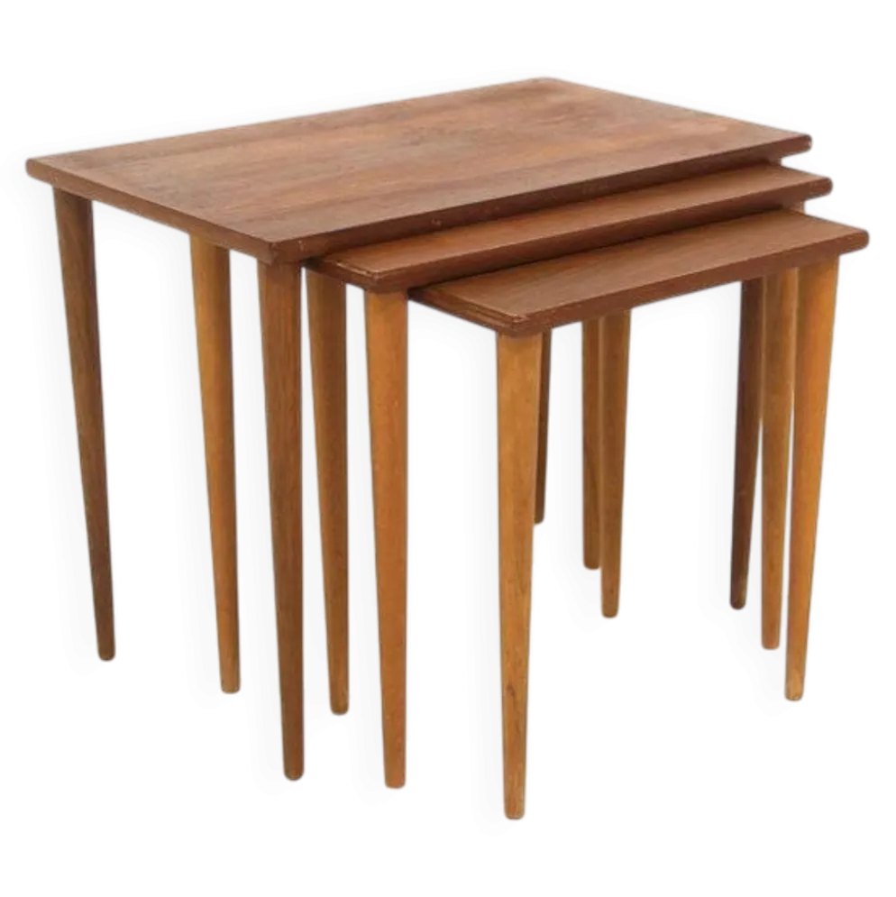Tables gigognes scandinave en teck, Suède, 1960