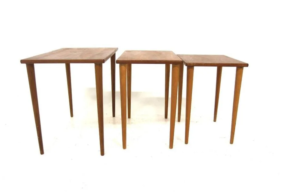 Tables gigognes scandinave en teck, Suède, 1960