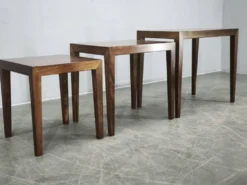 Tables gigognes Severin Hansen pour Haslev, Danemark, années 1960.