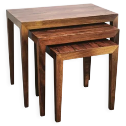 Tables gigognes Severin Hansen pour Haslev, Danemark, années 1960.