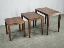 Tables gigognes Severin Hansen pour Haslev, Danemark, années 1960.