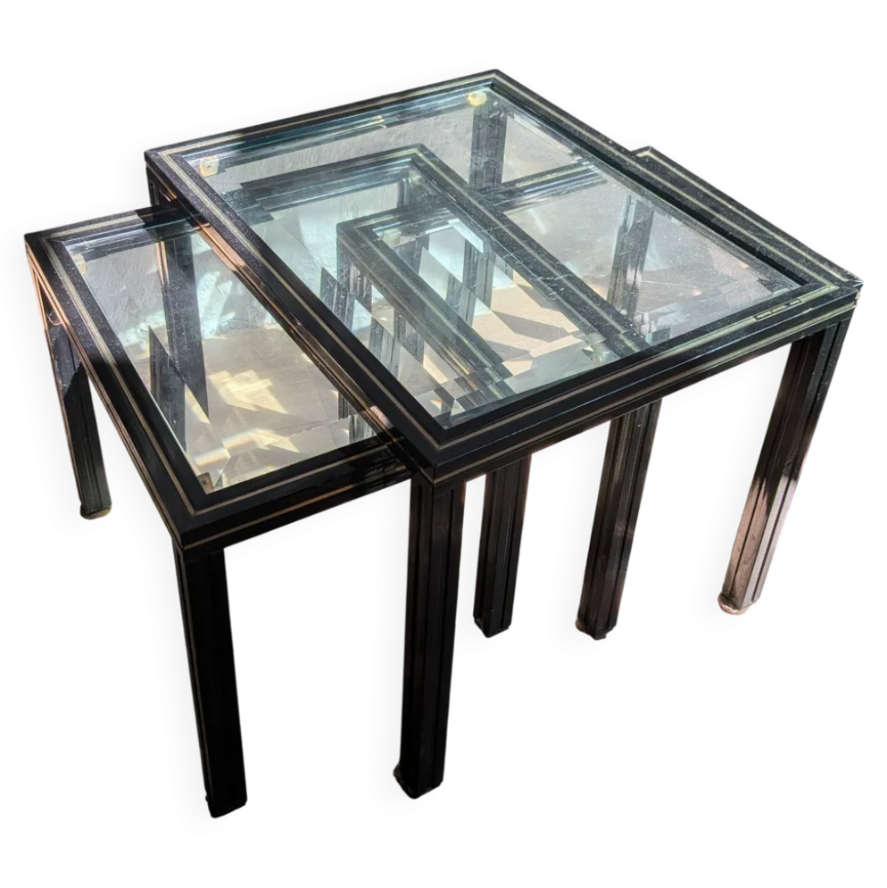3 tables gigognes signées Pierre Vandel