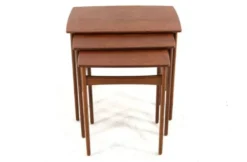 Tables gigognes Svend Åge Madsen - design danois en teck, moderne du milieu du siècle