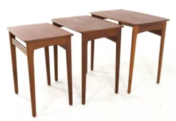 Tables gigognes Svend Åge Madsen - design danois en teck, moderne du milieu du siècle