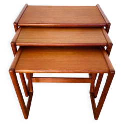 Tables gigognes vintage danoises des années 1960 de Kai Kristiansen.
