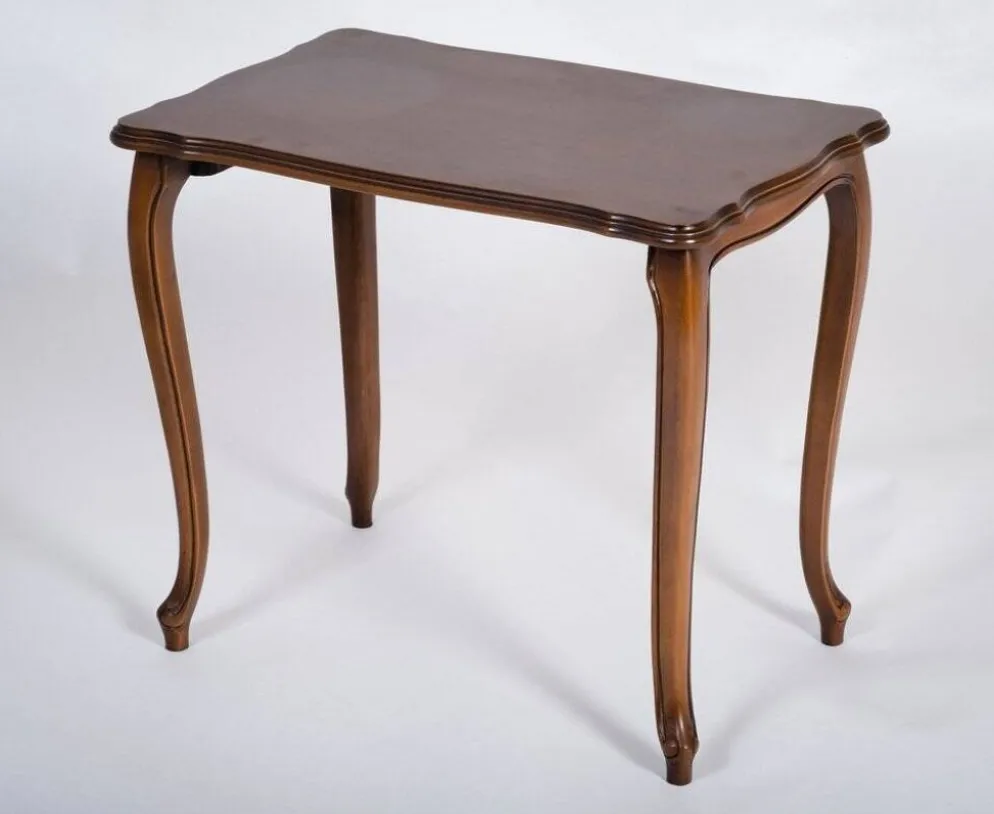 Tables Gigognes Vintage Style Louis XV en Noyer, Set de 3