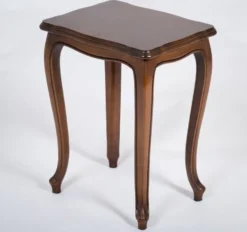 Tables Gigognes Vintage Style Louis XV en Noyer, Set de 3