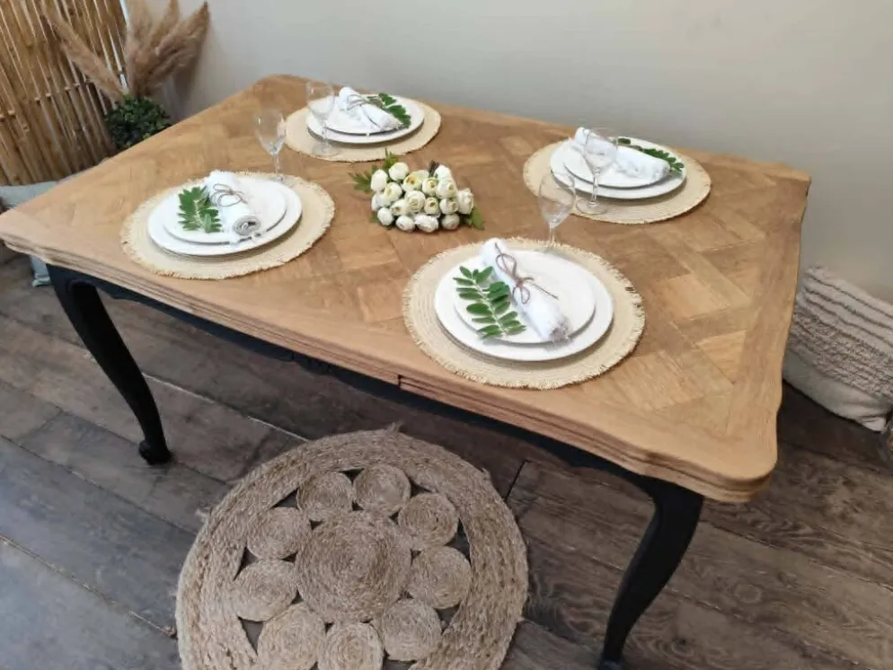 Table style regence en chene massif
