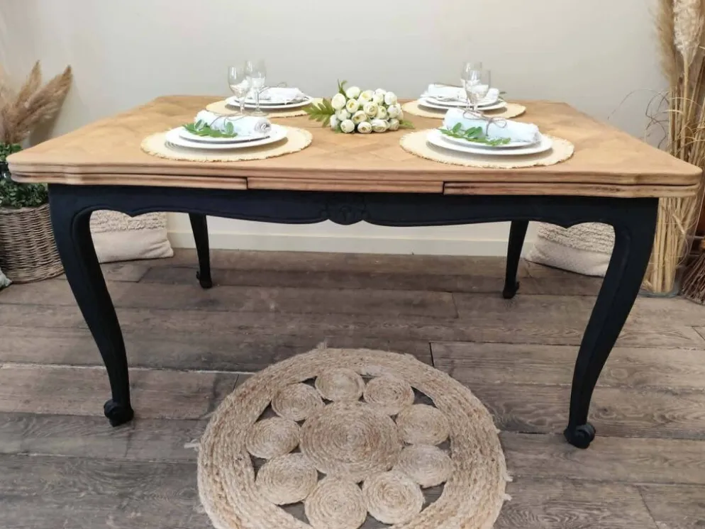 Table style regence en chene massif