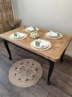 Table style regence en chene massif