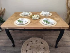 Table style regence en chene massif