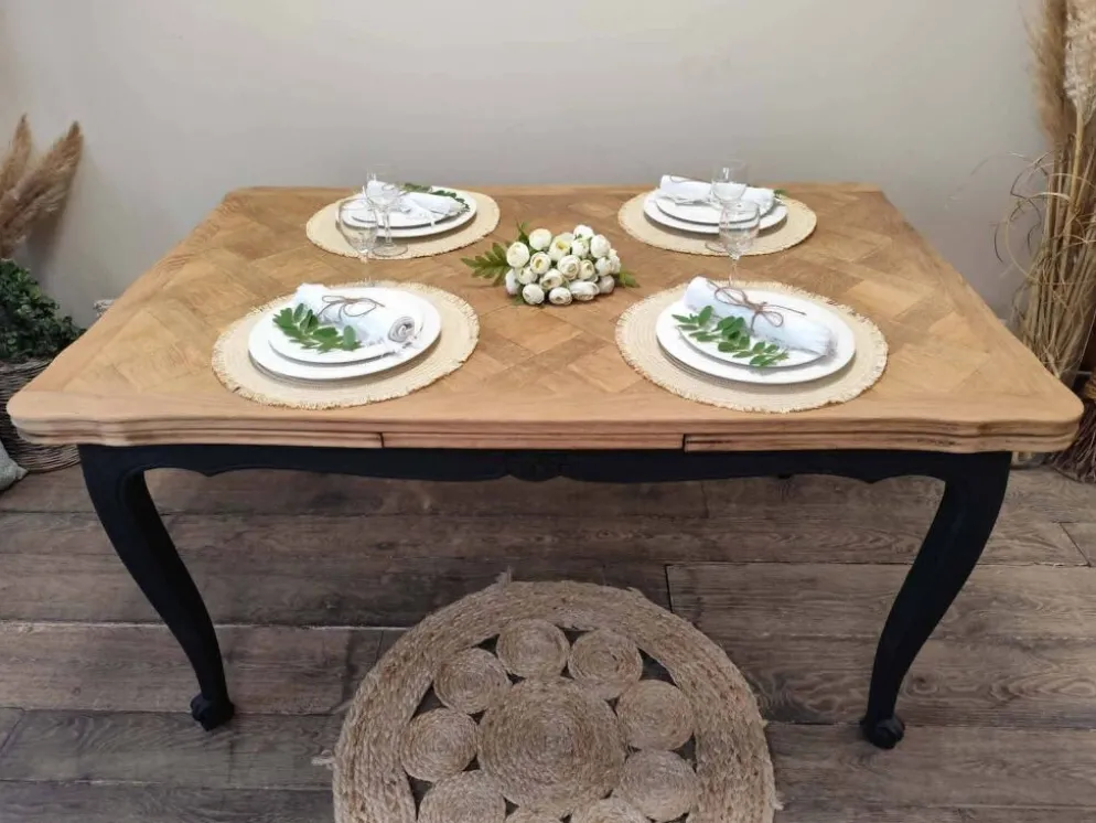 Table style regence en chene massif