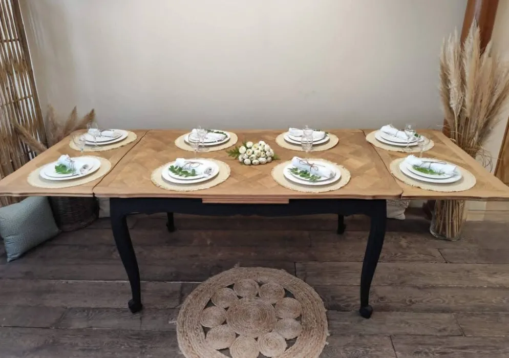 Table style regence en chene massif