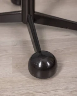 Table trolley vintage des années 1970 en métal noir et verre par Allegri parma