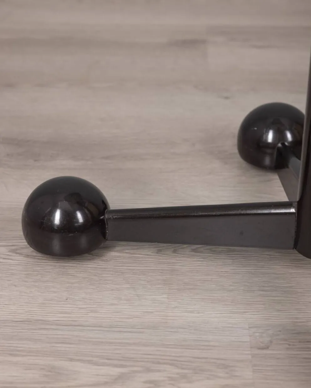 Table trolley vintage des années 1970 en métal noir et verre par Allegri parma