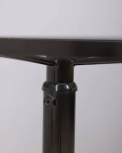 Table trolley vintage des années 1970 en métal noir et verre par Allegri parma