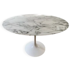 Table Tulip Eero Saarinen – Marbre blanc brillant – Knoll