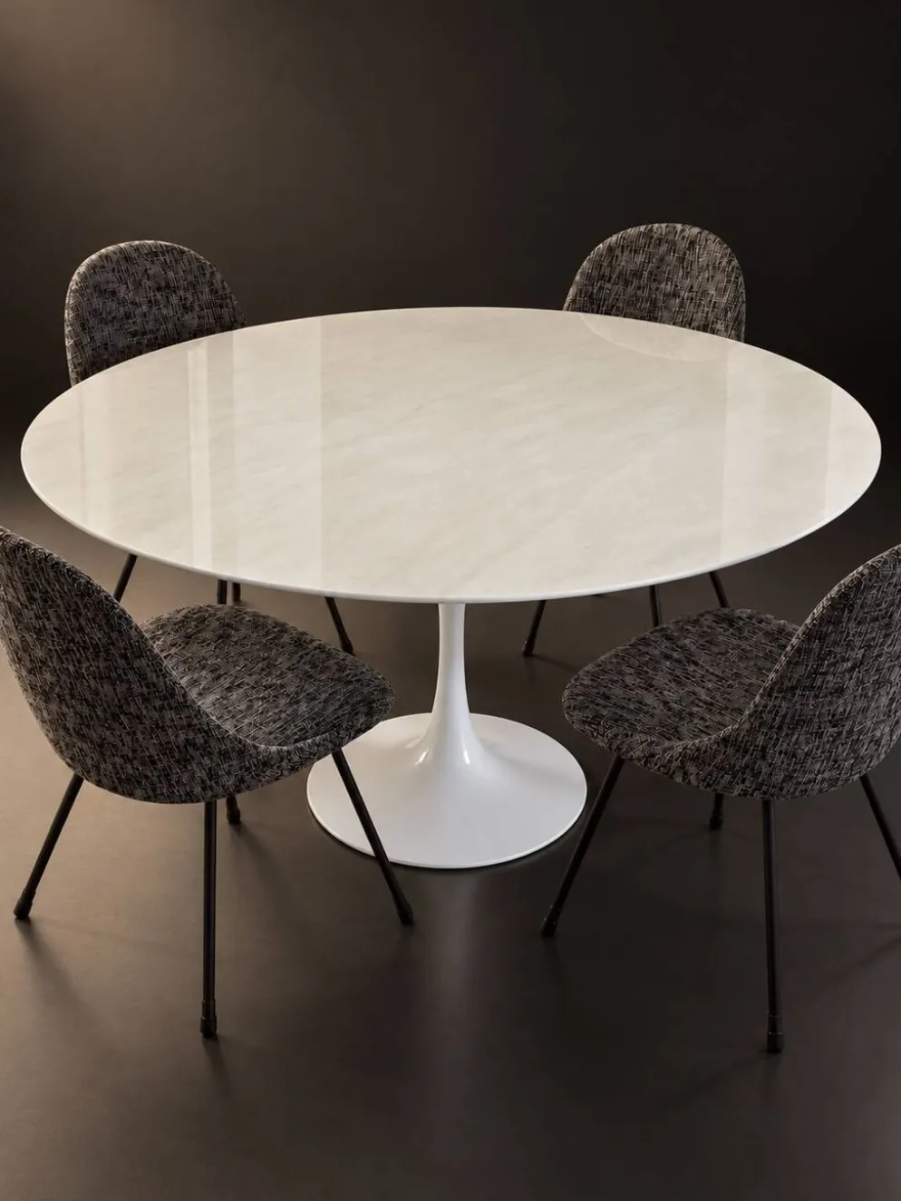 Table Tulip en marbre de Carrare vintage - Knoll