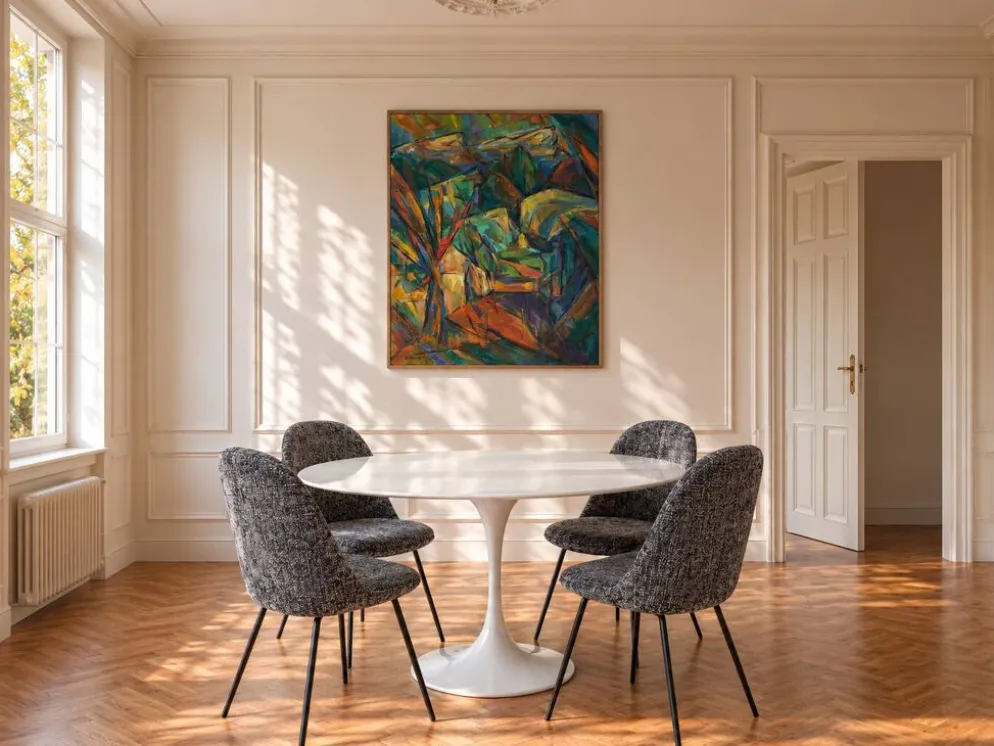 Table Tulip en marbre de Carrare vintage - Knoll