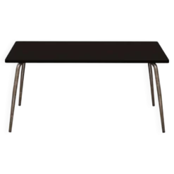 Table vera rectangulaire 6 personnes noire