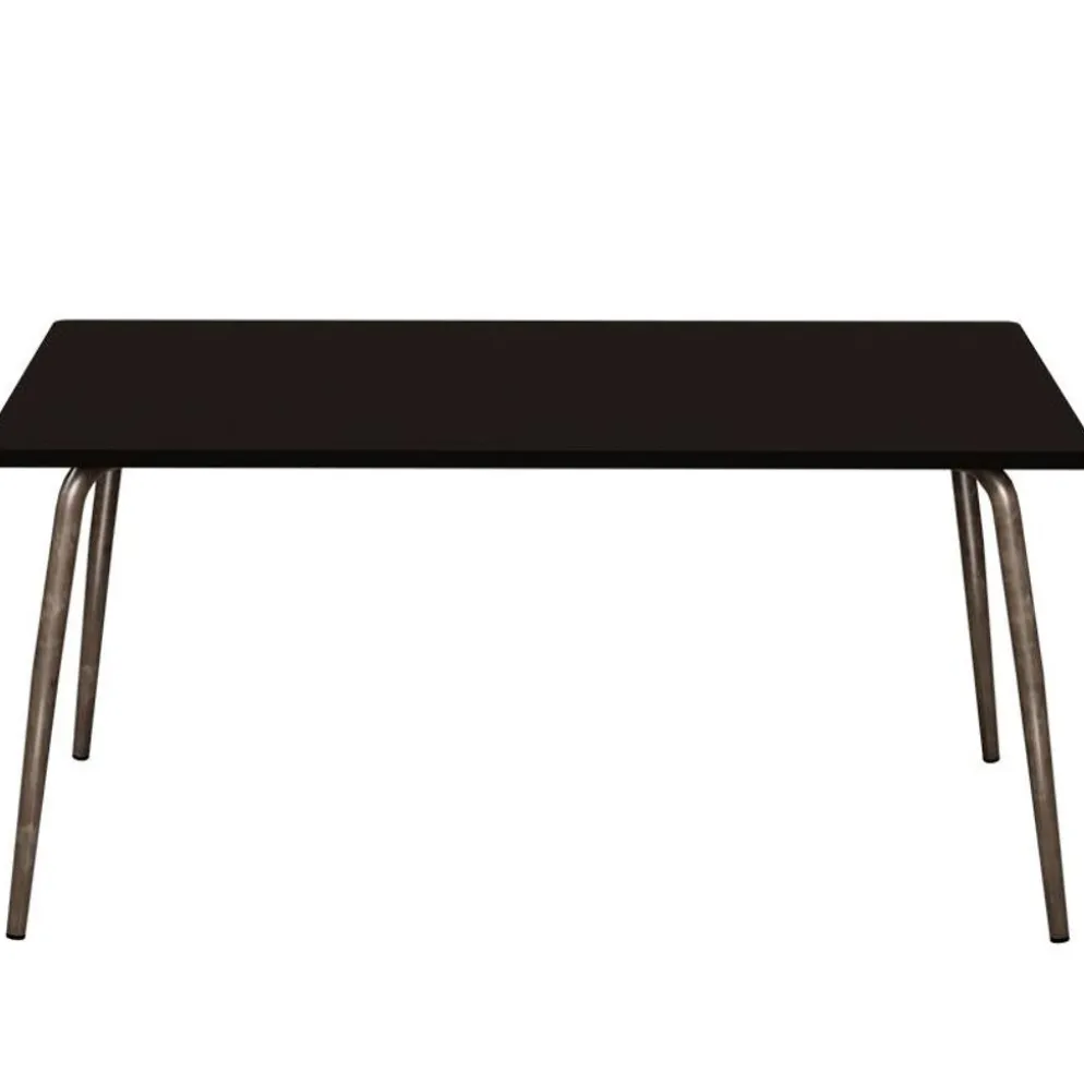 Table vera rectangulaire 6 personnes noire