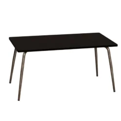 Table vera rectangulaire 6 personnes noire
