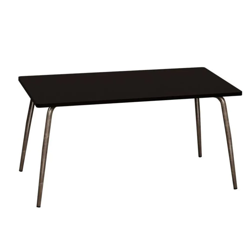 Table vera rectangulaire 6 personnes noire