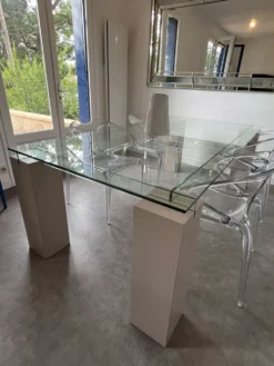 Table Verre Roche et Bobois modèle Ténéré