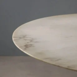 Table vintage en métal avec plateau en marbre, design Italie années 1970