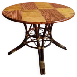Table vintage en rotin