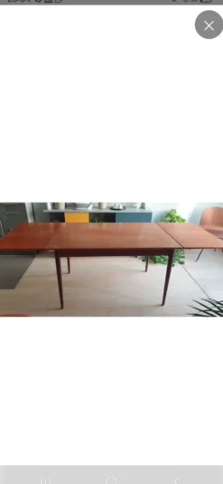 Table vintage en teck Willy Sigh