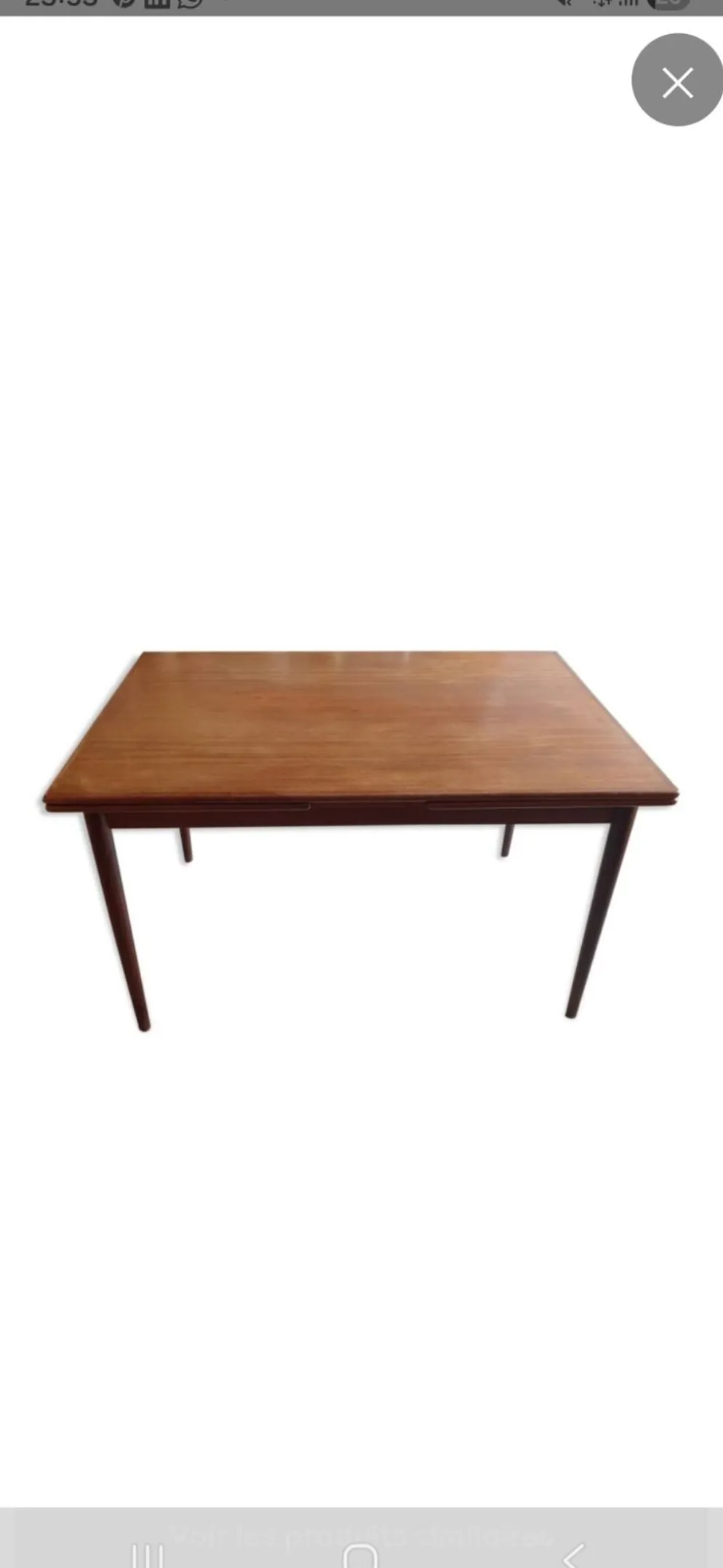 Table vintage en teck Willy Sigh