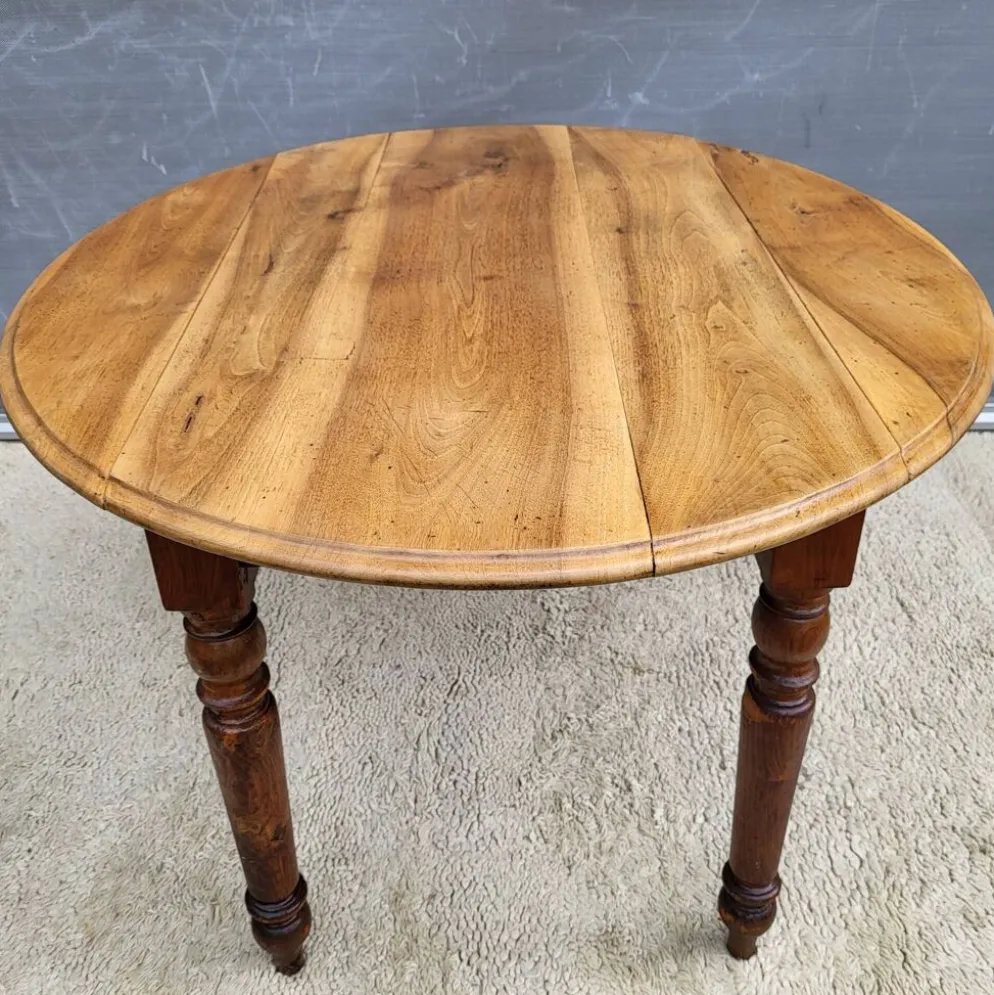Table XIXe en Orme et Merisier : L'élégance Louis-Philippe