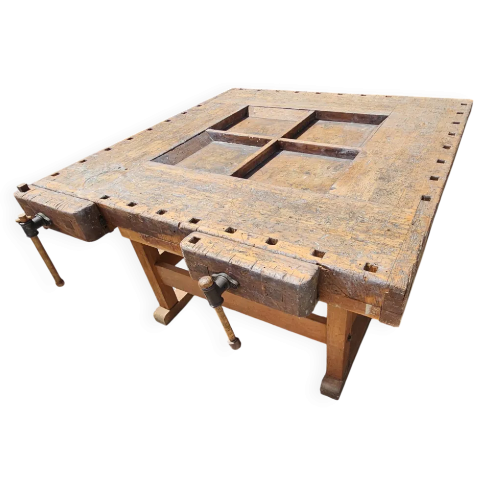Établi ancien de sculpteur