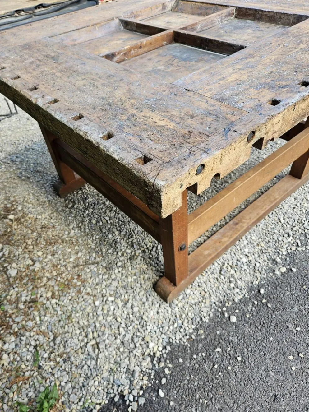 Établi ancien de sculpteur