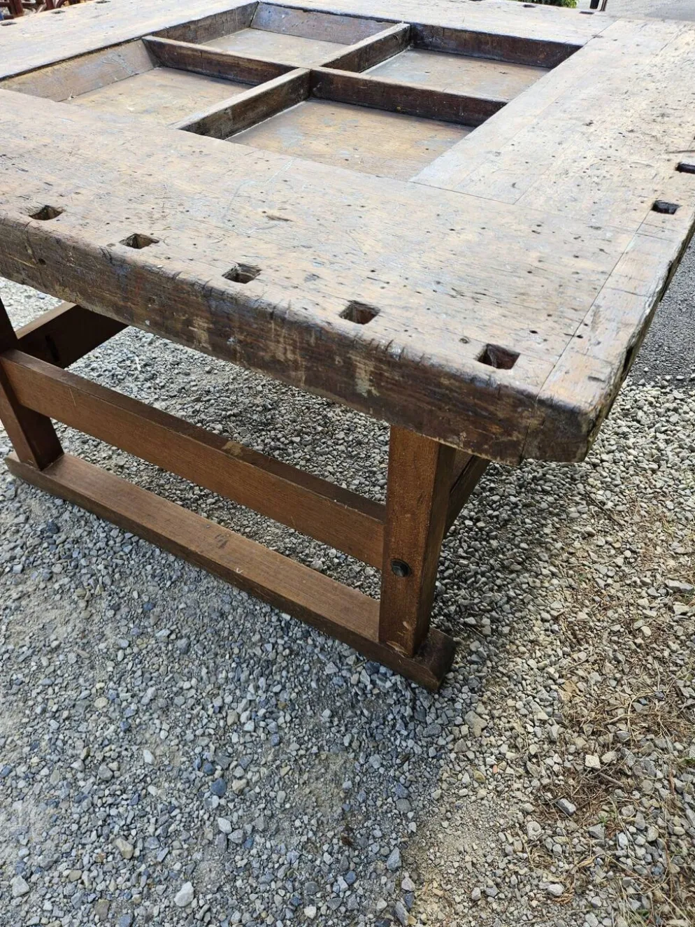 Établi ancien de sculpteur