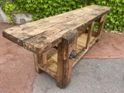 Établi ancien en hêtre