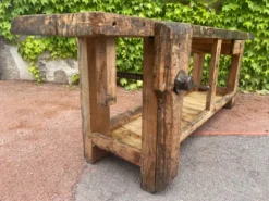 Établi ancien en hêtre