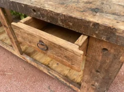Établi ancien en hêtre