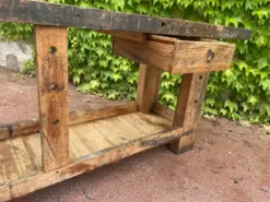 Établi ancien en hêtre