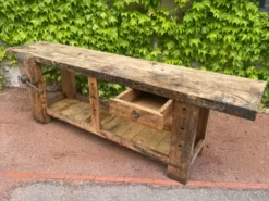 Établi ancien en hêtre