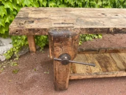 Établi ancien en hêtre
