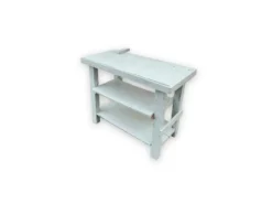 Établi bleu en bois