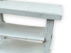 Établi bleu en bois