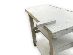 Établi bleu en bois