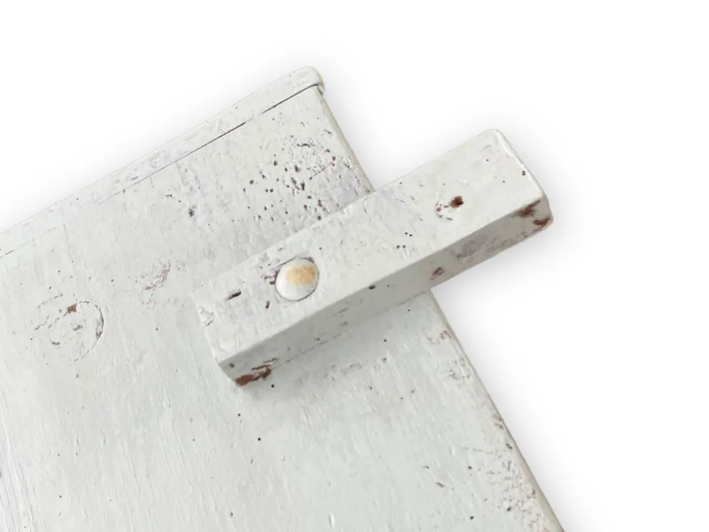 Établi bleu en bois