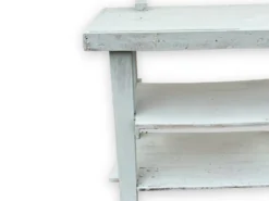 Établi bleu en bois