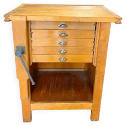 Établi/commode/îlot de cuisine vintage en bois