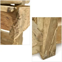 Établi d’atelier en bois ancien (74 x 210 x 47cm)